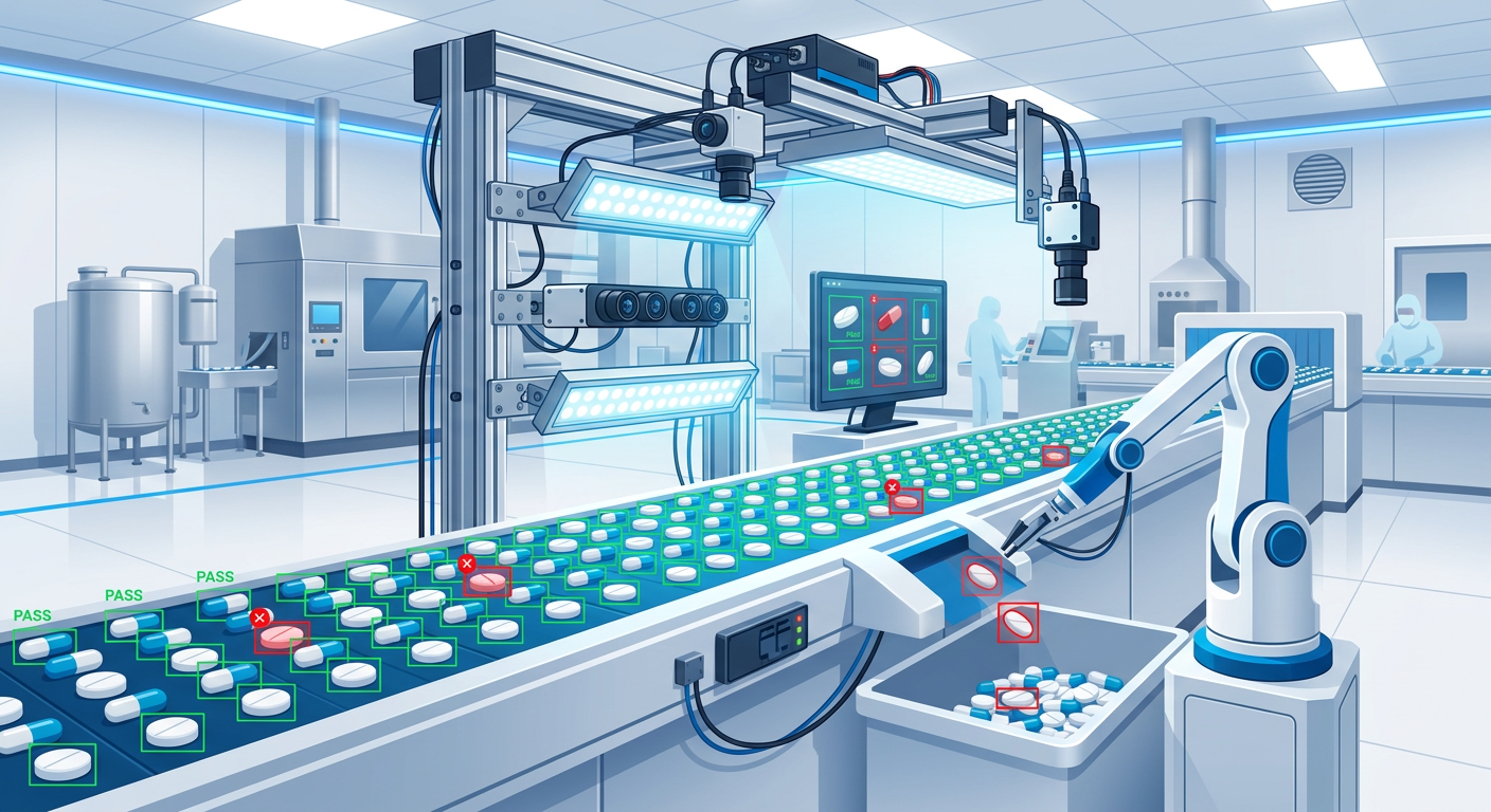 AI vision for pharmaceutical manufacturing: quality control and contamination detection
